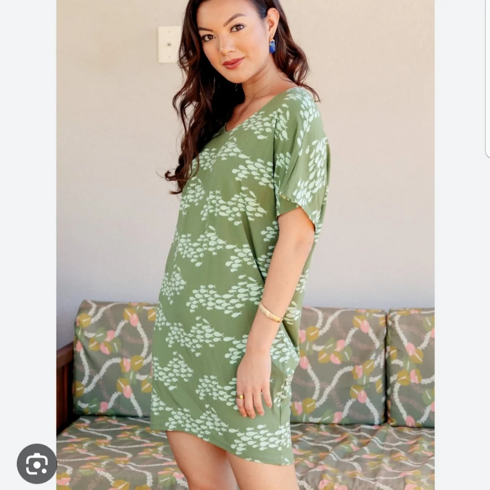 Fighting Eel Monica Dress in Mohito Fish (L) - Picture 5 of 5